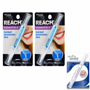 2 Packs White Professional Strength Instant Teeth Whitening Pens Clean Bleaching