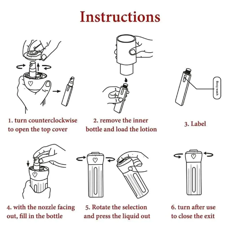 4 in 1 Travel Bottle Kit Set