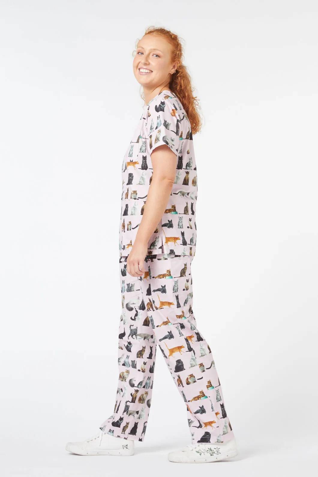 All The Cats Scrub Set