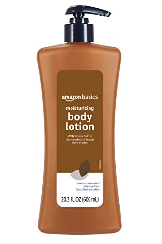 Amazon Basics Cocoa Butter Body Lotion, Lightly Scented, 20.3 Fl Oz, Pack of 4