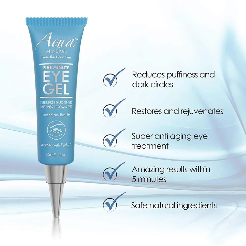 Aqua Mineral Hydrating Eye Gel with Green Tea Extract 1oz 2 Pack