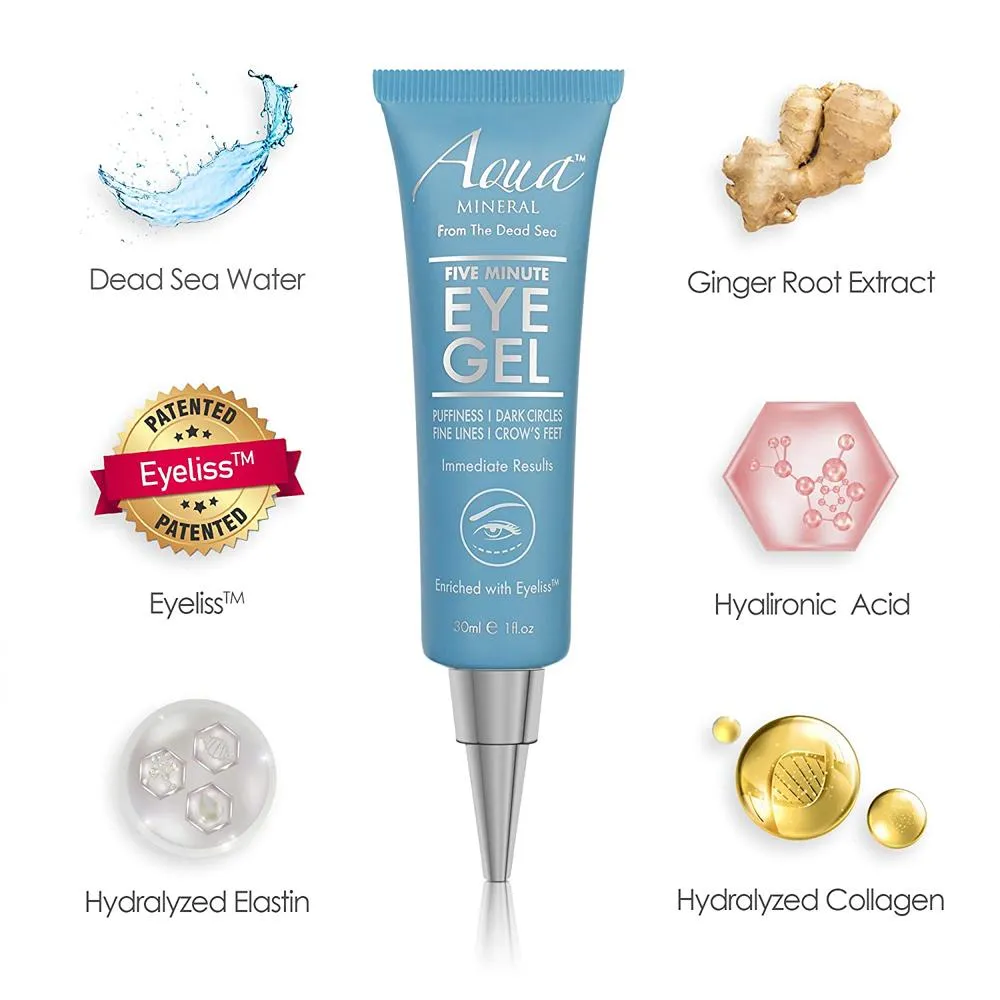 Aqua Mineral Hydrating Eye Gel with Green Tea Extract 1oz 2 Pack