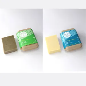 'As Nature Intended' Calming Twin Set - Organic Chamomile and Yarrow/Calendula and Nettle Soap Bars