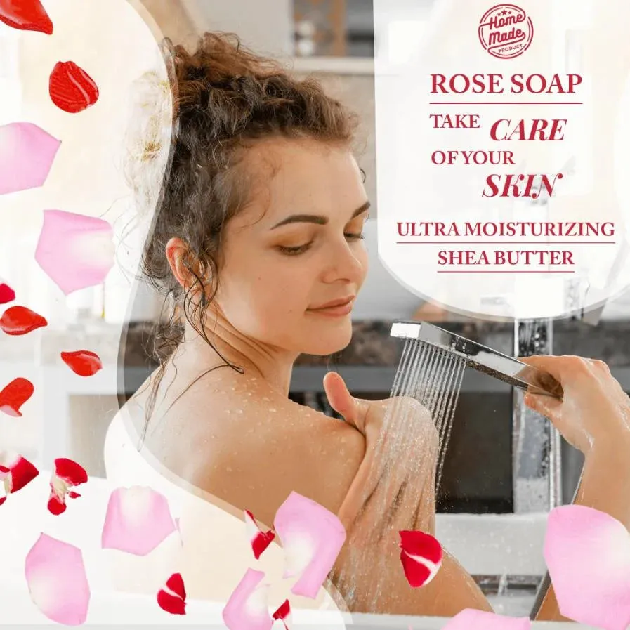 Astro Plus Rose Soap Homemade I Natural Rose Soap At Home For Your Healthy Skin I Homemade Rose Soap Use For Deep Cleansing & Glowing Skin