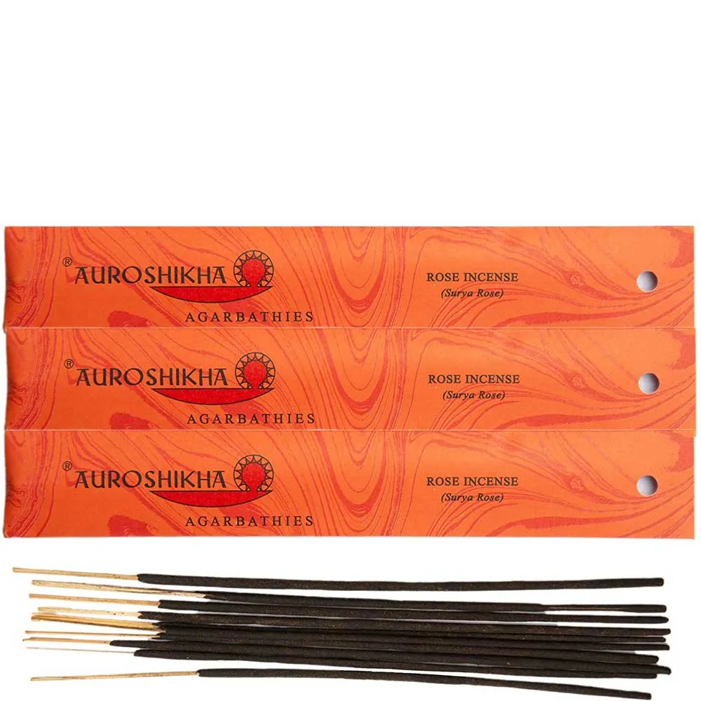 Auroshikha Rose Incense - 10 Gram Pack