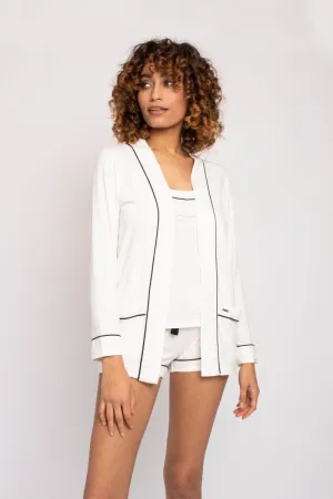 Bamboo Nightwear Jacket in Cream