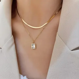 Double Layered Gold plated Necklace