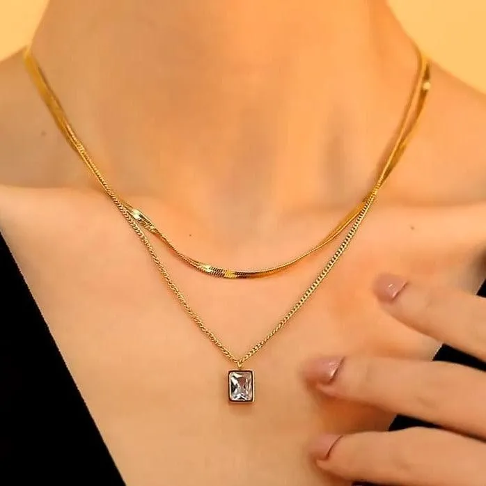 Double Layered Gold plated Necklace
