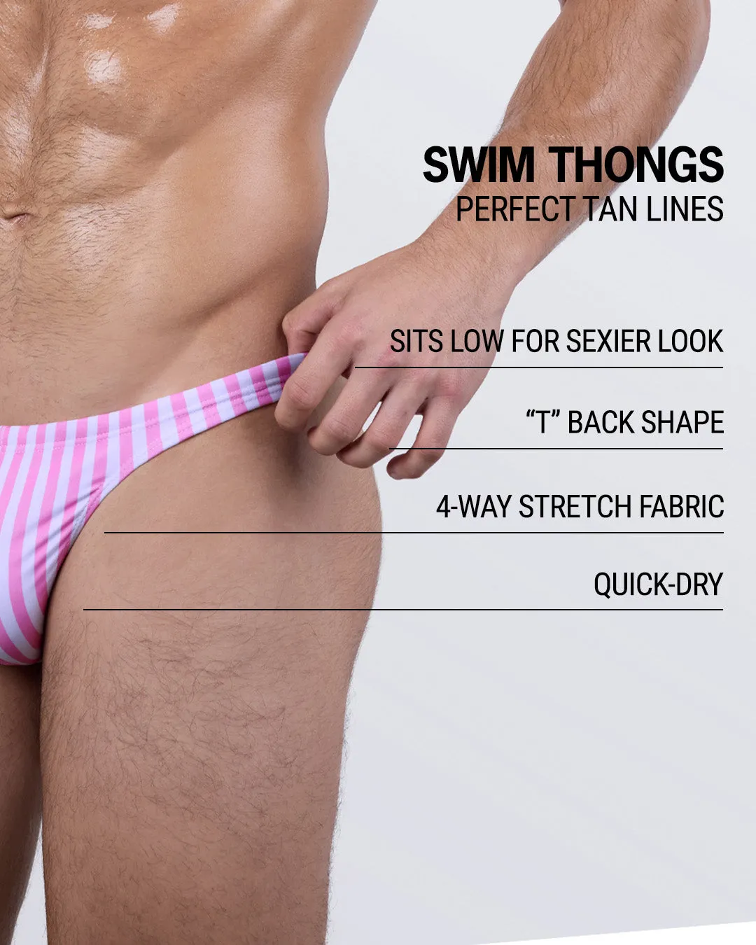 FAST LINES (CHILL PINK) - Swim Thong