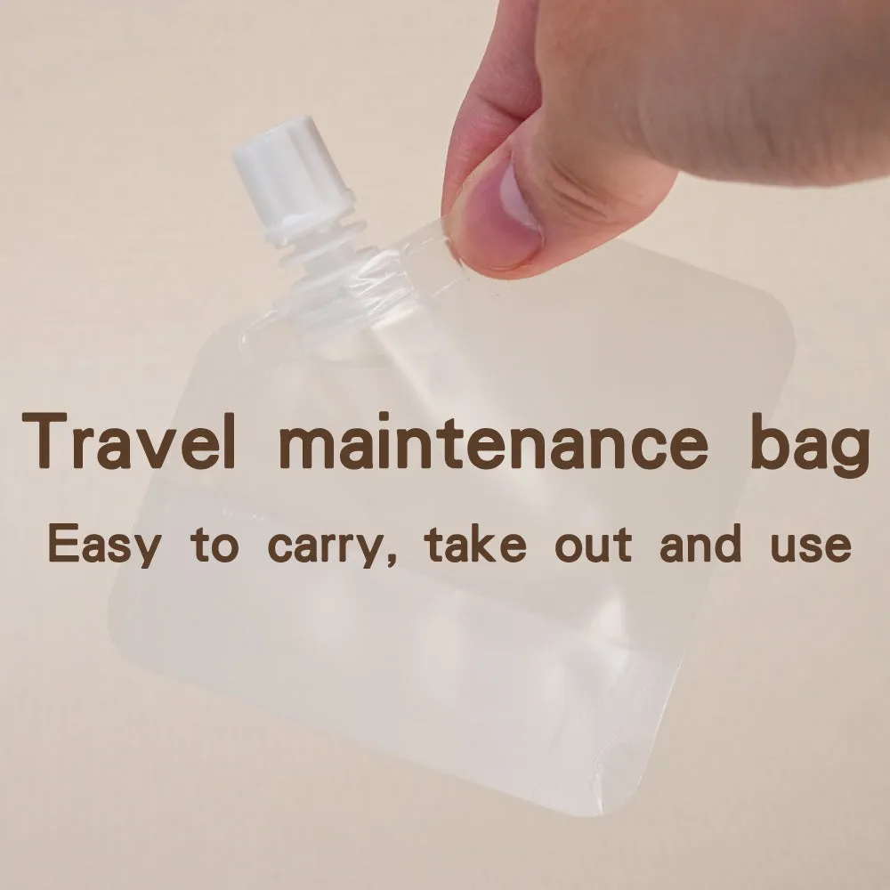 Frosted small spout bag trial size, upright transparent spout bag 30ml, essential for domestic and foreign travel, skin care product packaging bag, sample packaging bag