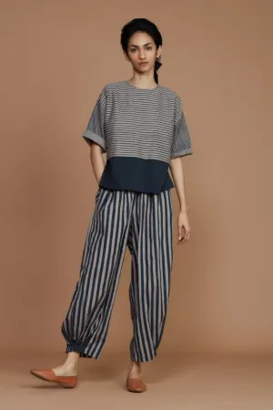 Grey with Charcoal Striped CB Ekin Top