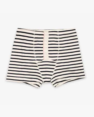 Hemen Biarritz Albar Breton Stripe Boxer Brief - Natural / Marine