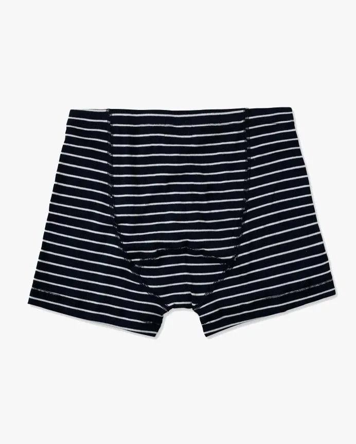 Hemen Biarritz Albar Sailor Stripe Boxer Brief - Marine / Natural