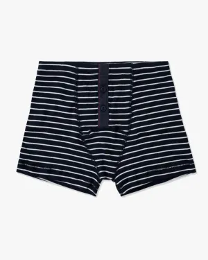 Hemen Biarritz Albar Sailor Stripe Boxer Brief - Marine / Natural
