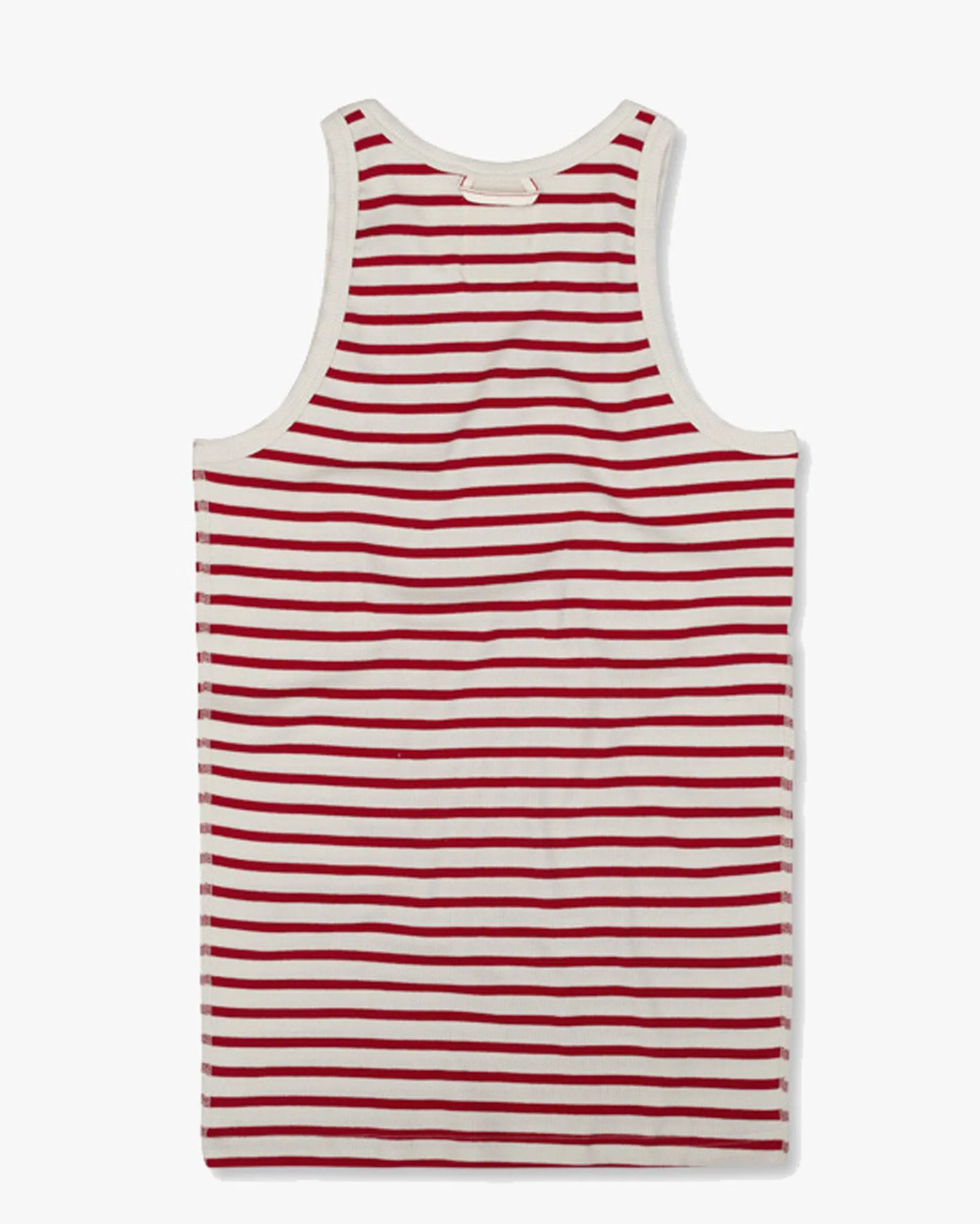 Hemen Biarritz Gari Breton Stripe Ribbed Tank Top - Natural / Red