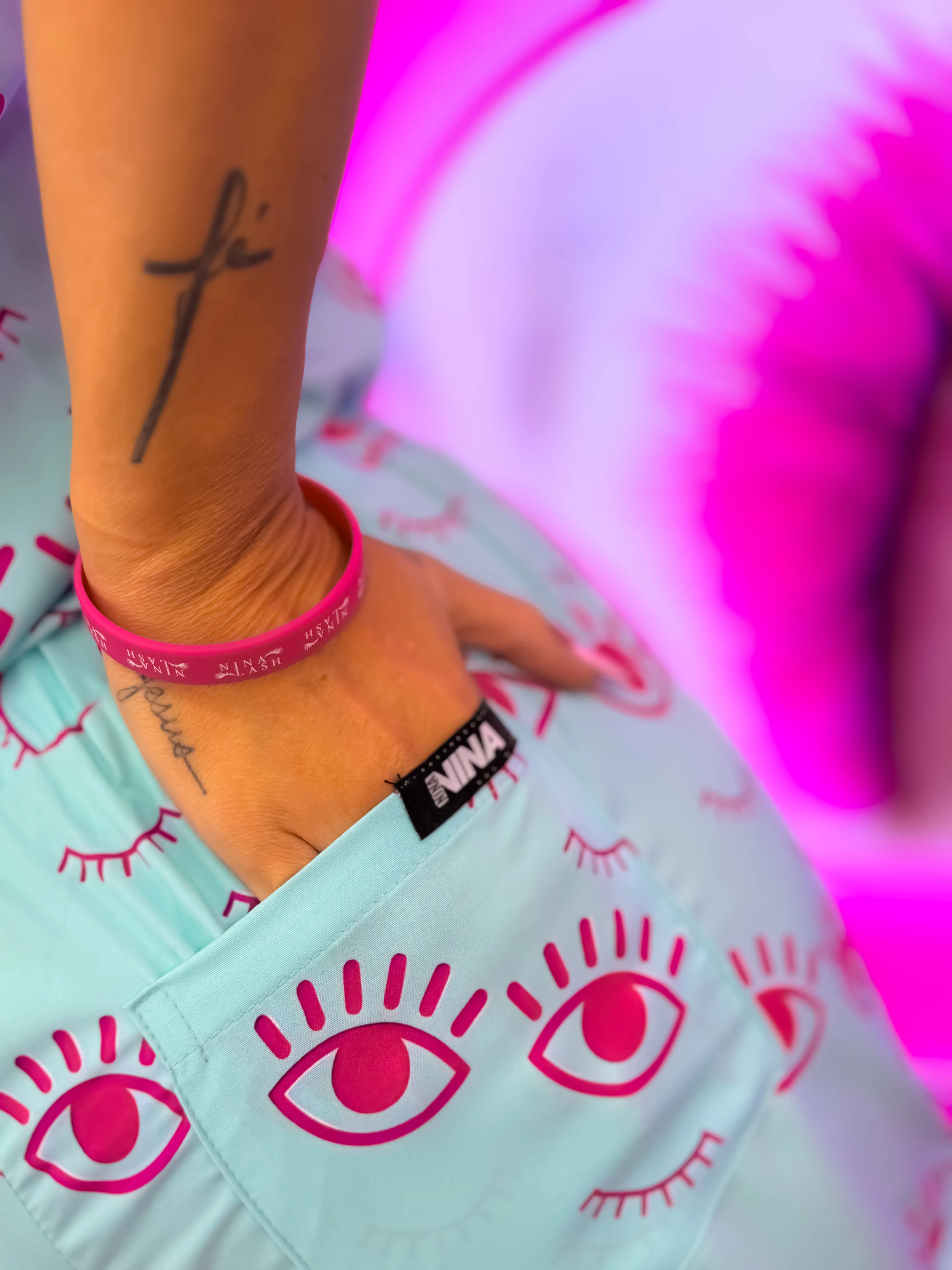 Lash Print Scrub Unifrom