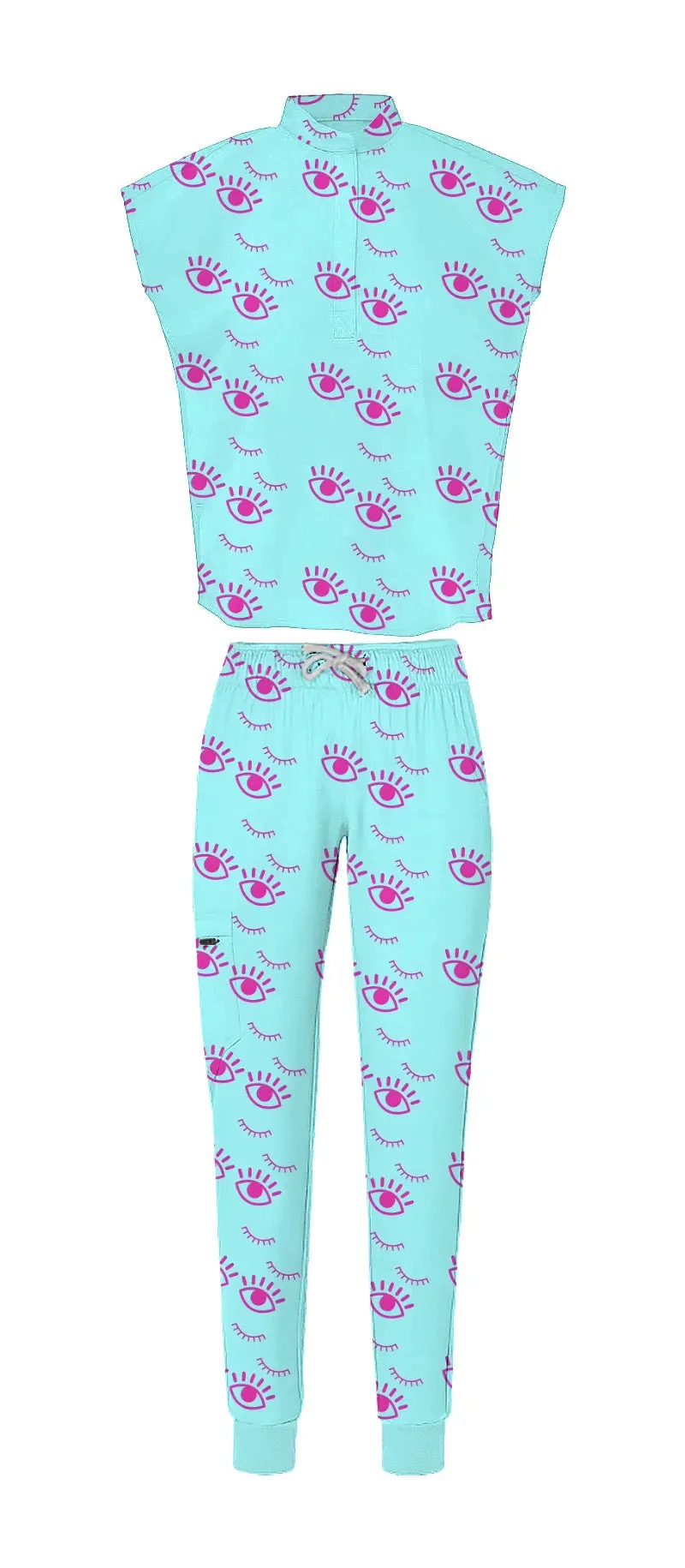 Lash Print Scrub Unifrom