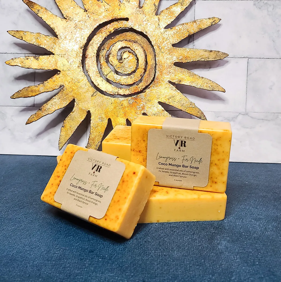 Lemongrass   Fir Needle Coco Mango Bar Soap