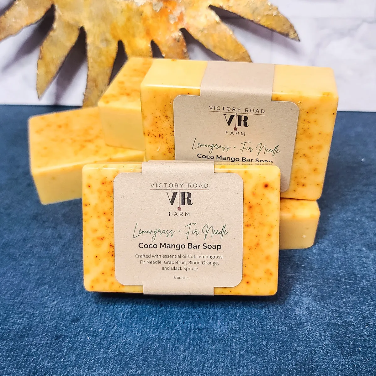 Lemongrass   Fir Needle Coco Mango Bar Soap