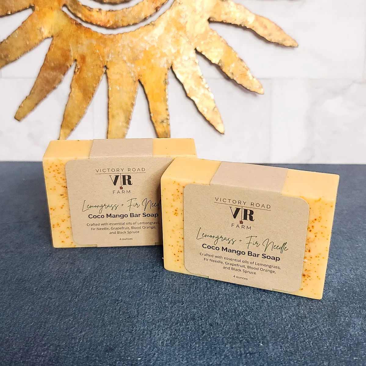 Lemongrass   Fir Needle Coco Mango Bar Soap