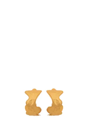 Matte Gold Kini Hoop Earrings