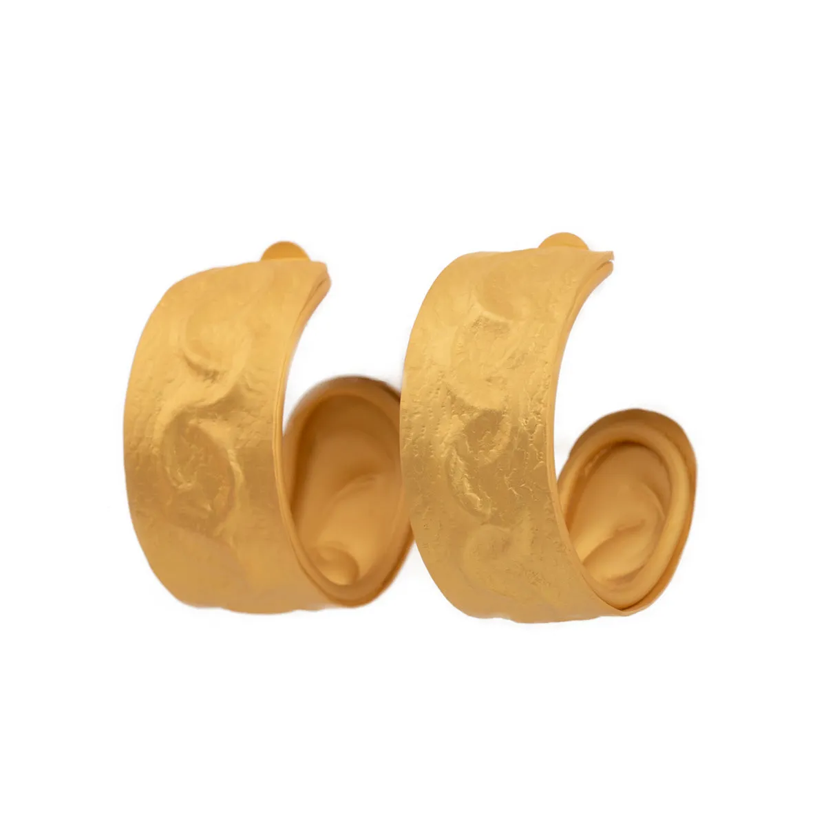 Matte Gold Mini Hoops