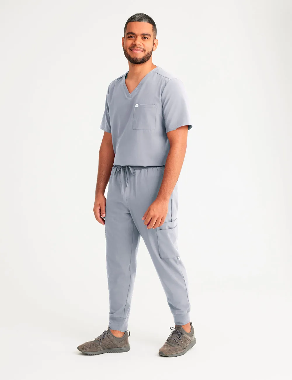 Mens 2-Pocket V-Neck Scrub Top