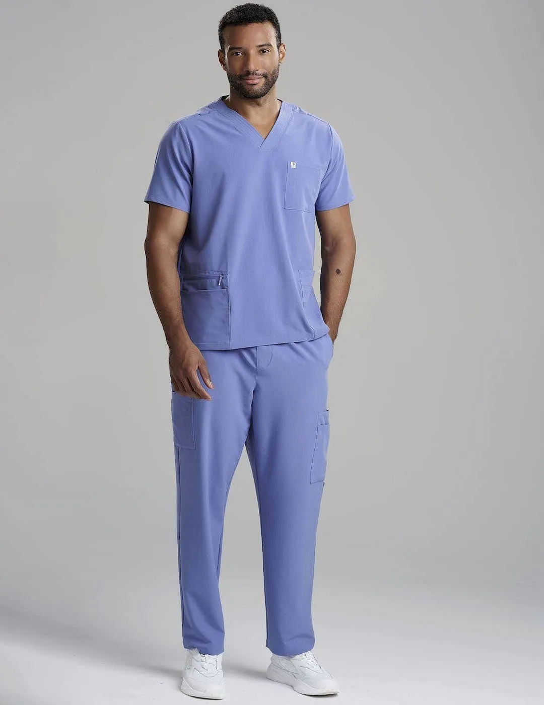 Mens 7-Pocket V-Neck Scrub Top