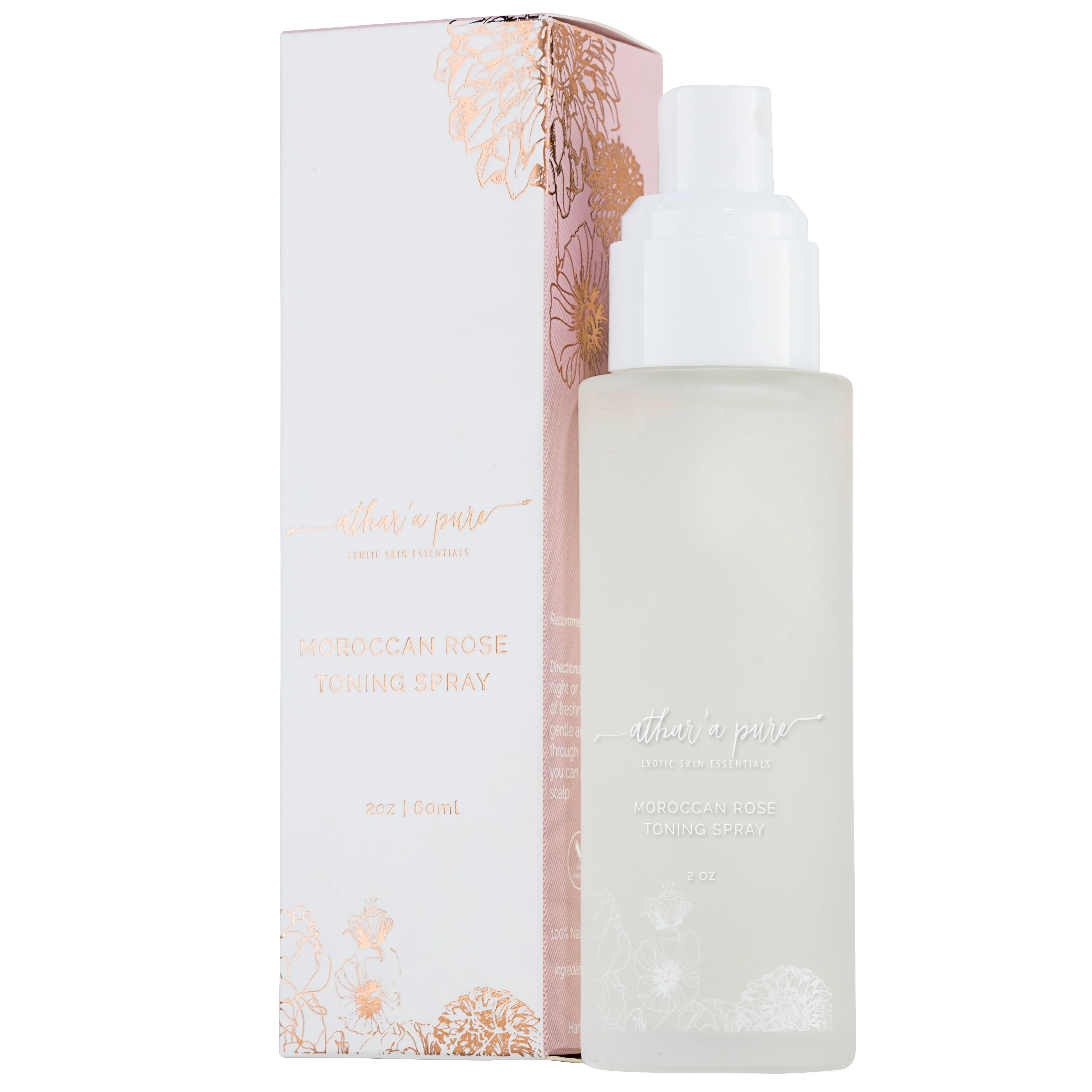 Moroccan Rose Toning Spray - Natural Rose Water Toner by Athar'a Pure