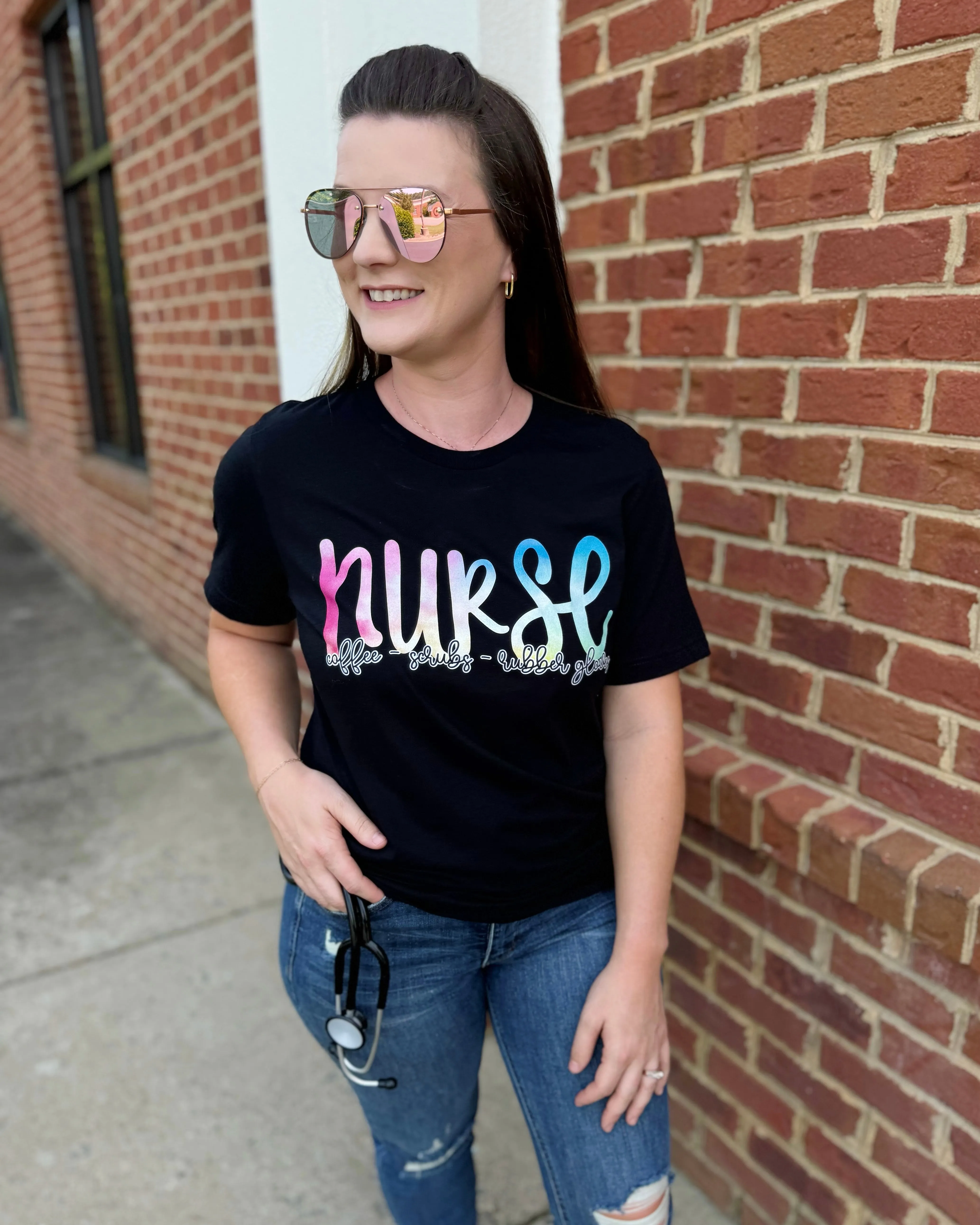 NURSE REG/CURVY Ombre Tee FINAL SALE