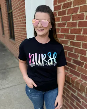 NURSE REG/CURVY Ombre Tee FINAL SALE