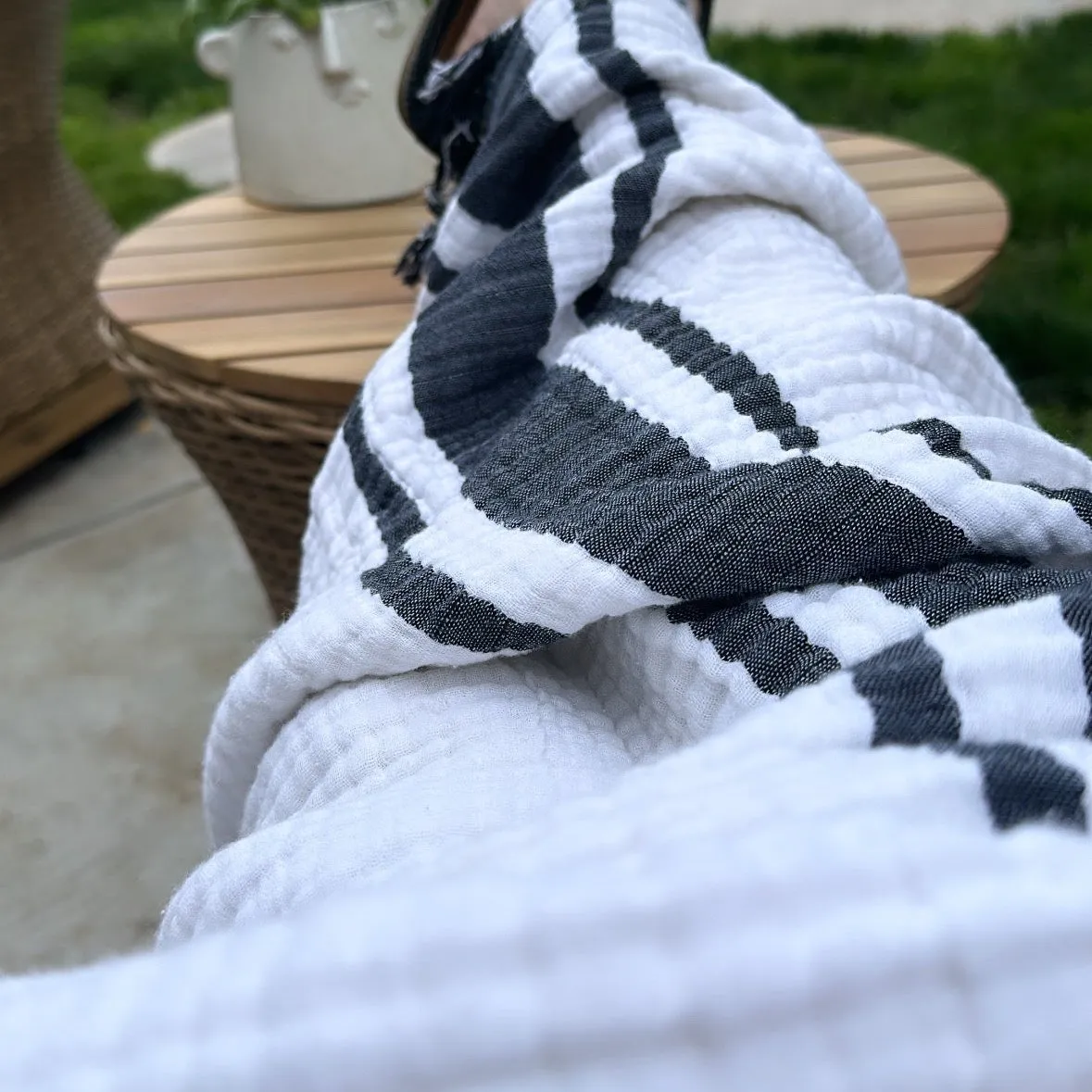 Oversized Fringe Breeze Throw