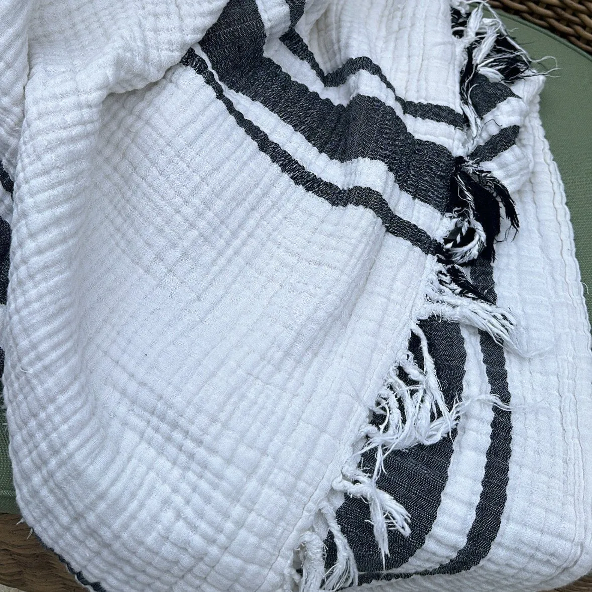Oversized Fringe Breeze Throw