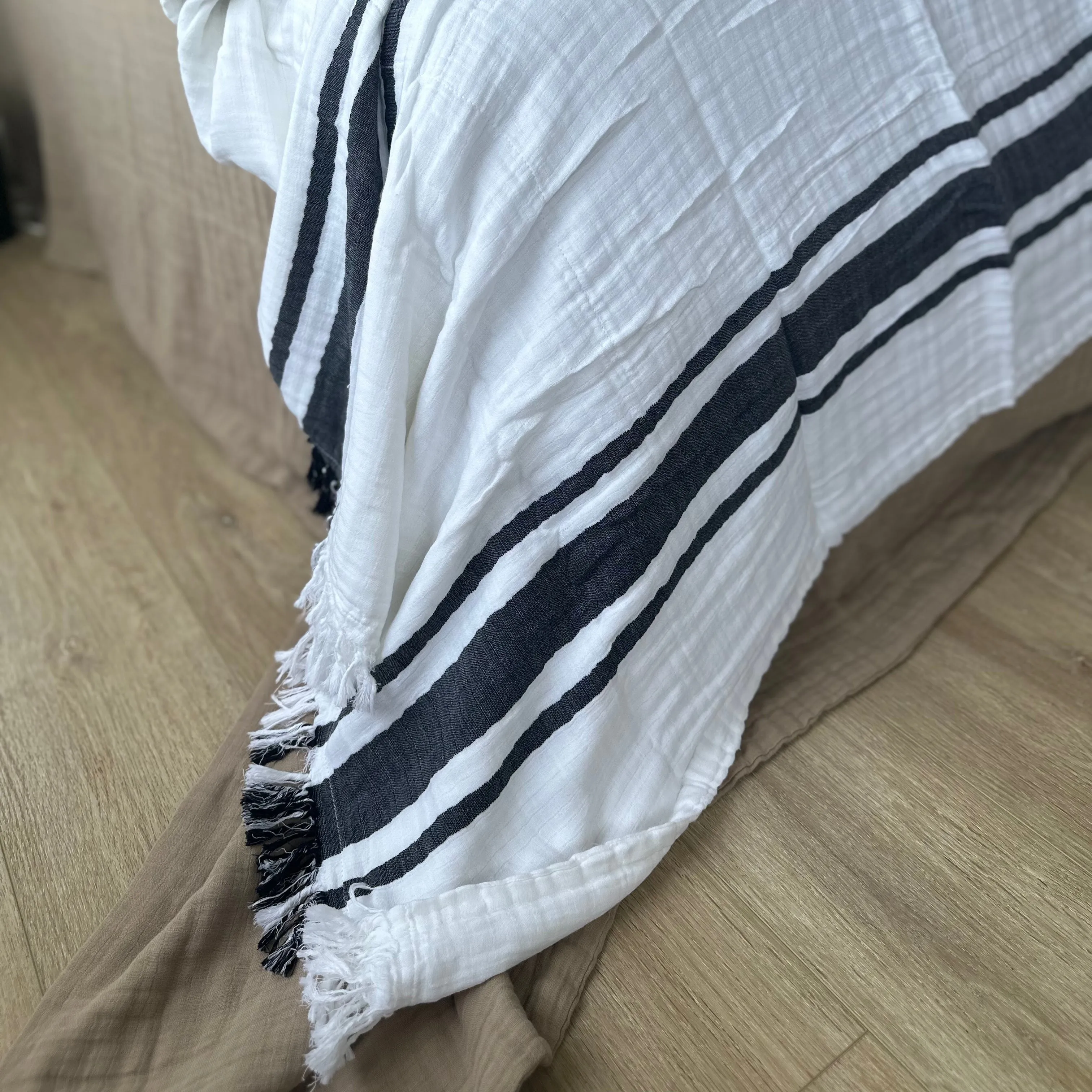 Oversized Fringe Breeze Throw