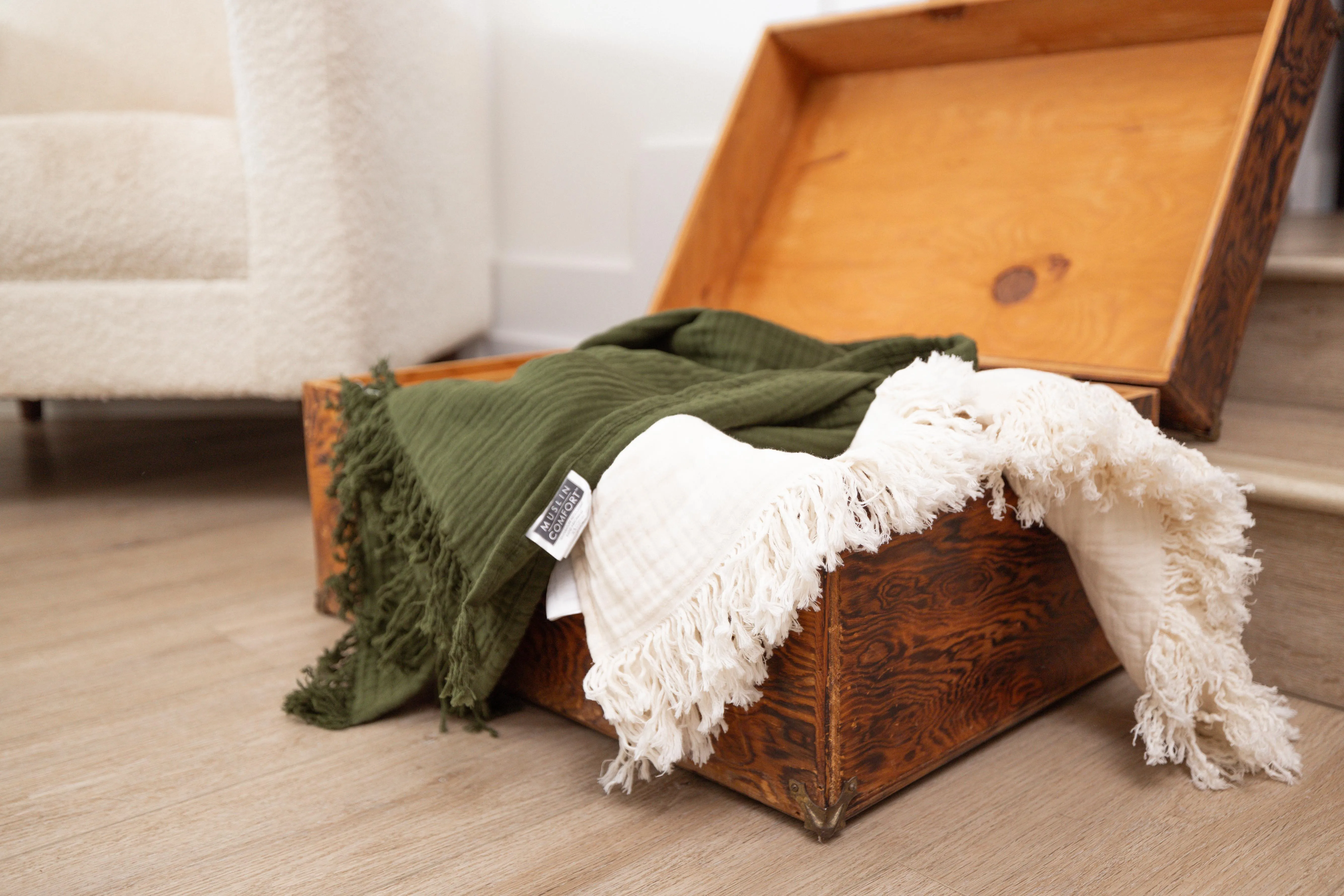 Oversized Fringe Breeze Throw