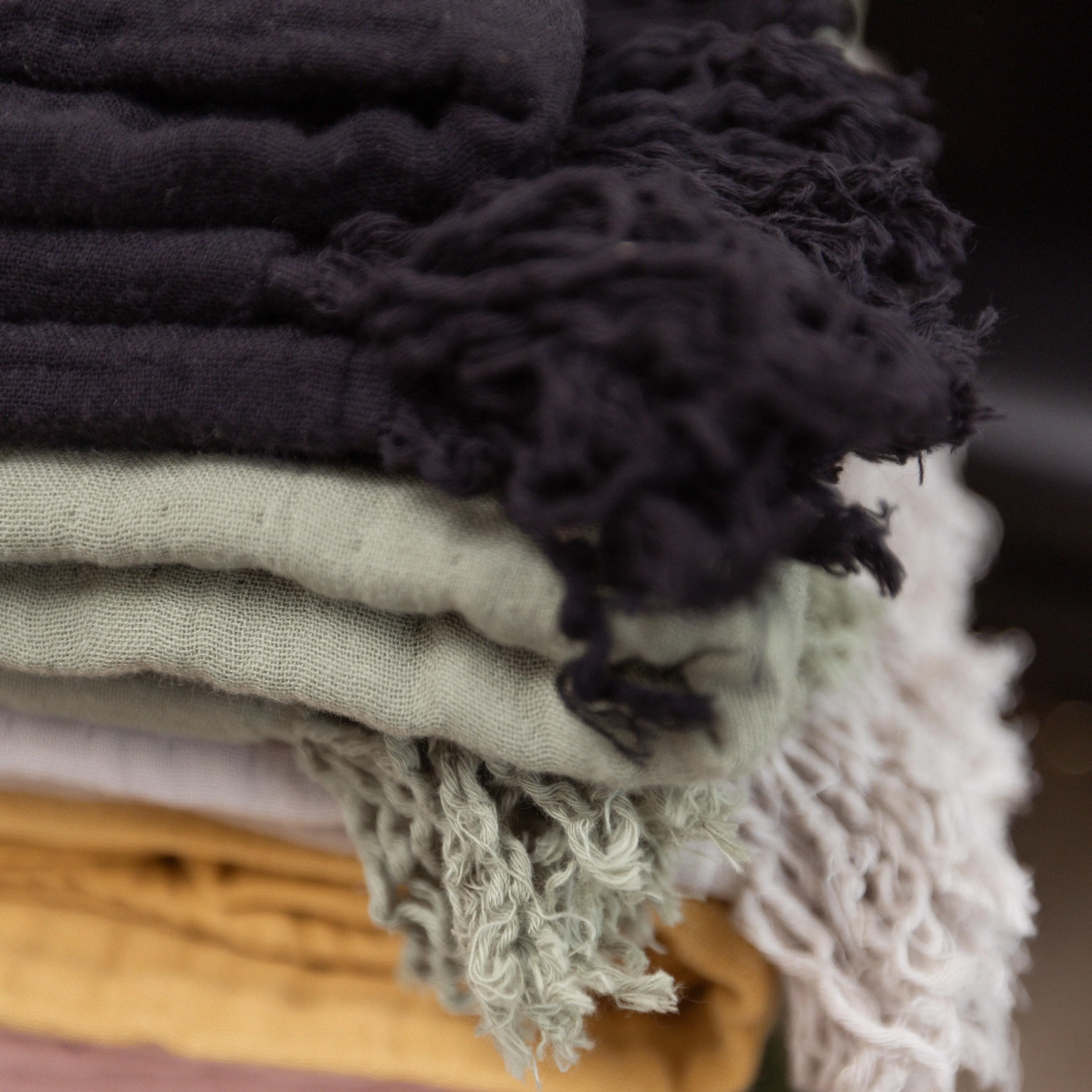 Oversized Fringe Breeze Throw