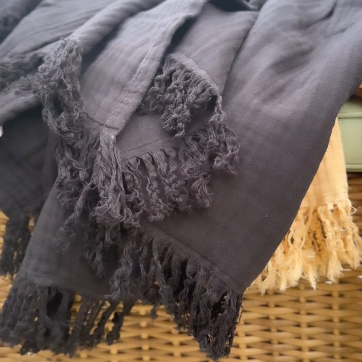 Oversized Fringe Breeze Throw
