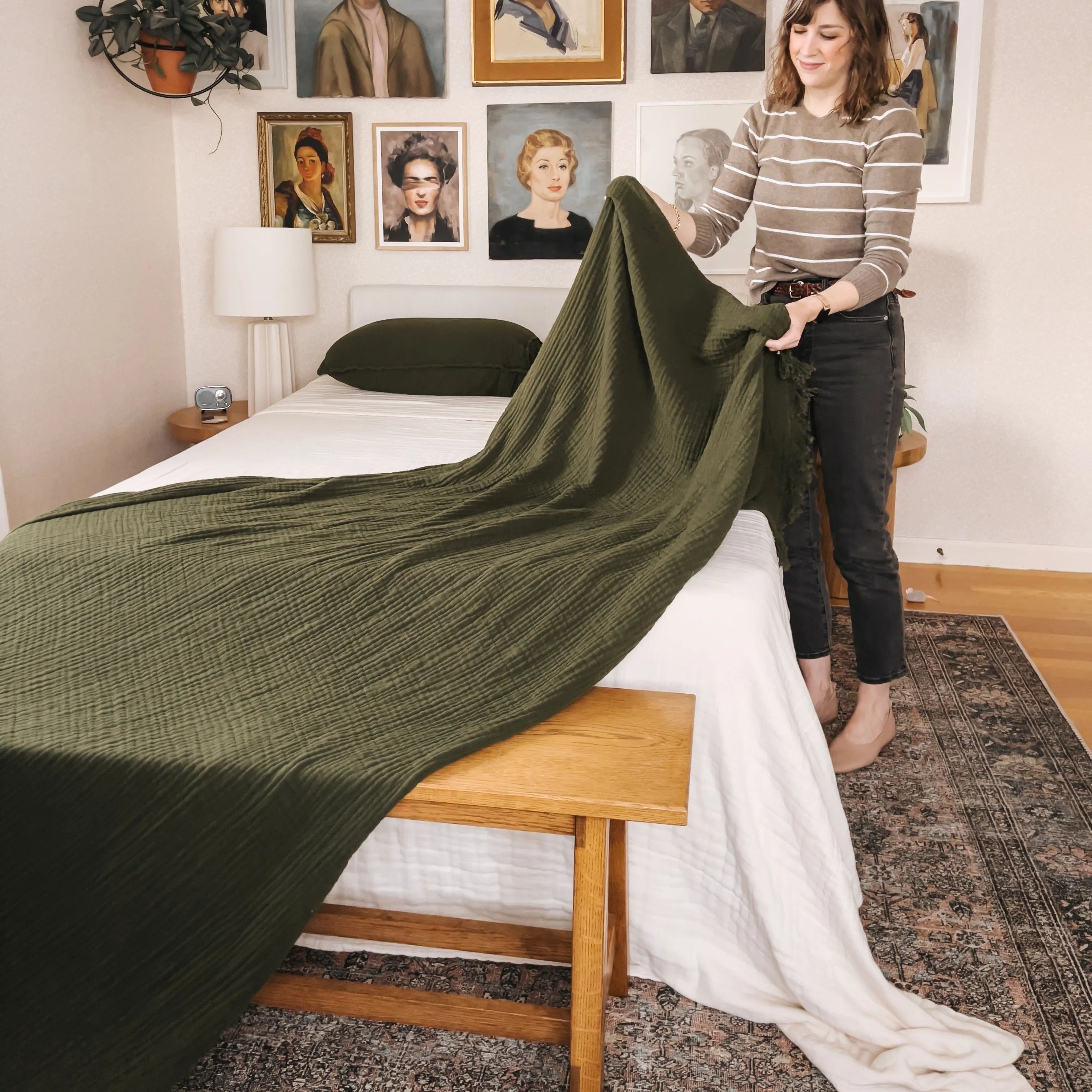 Oversized Fringe Breeze Throw
