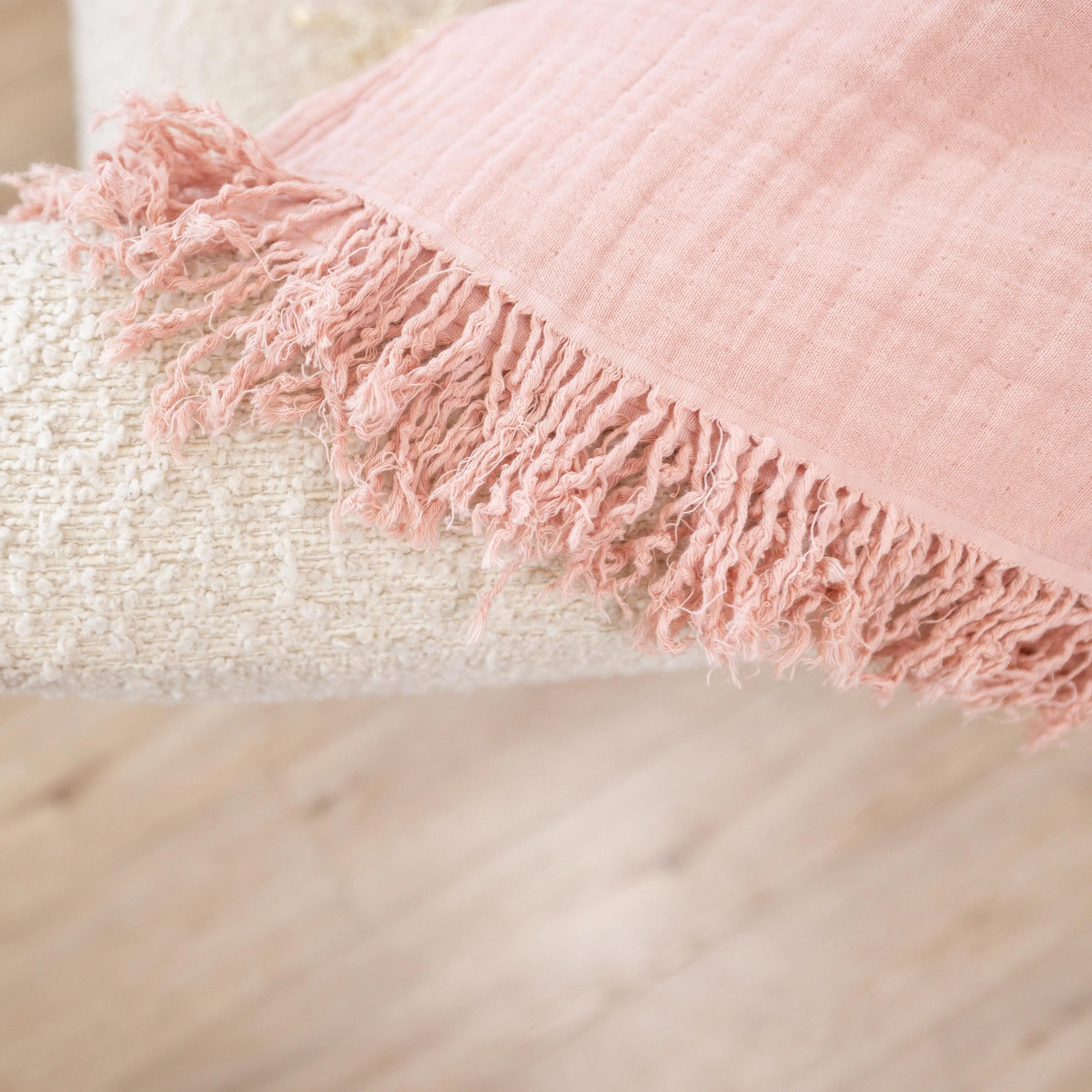 Oversized Fringe Breeze Throw
