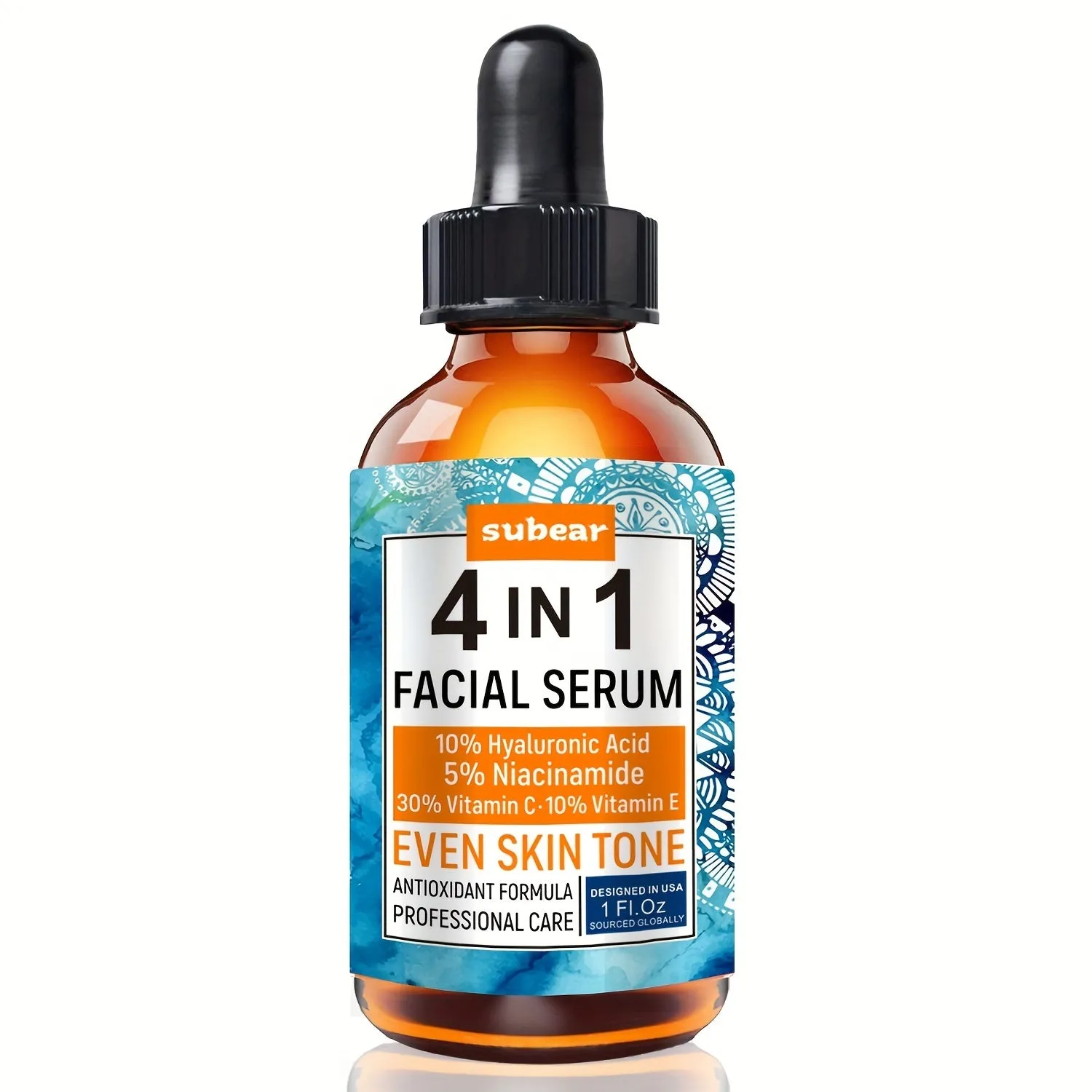 Powerful 4in1 Face Serum with Hyaluronic Acid and Vitamins