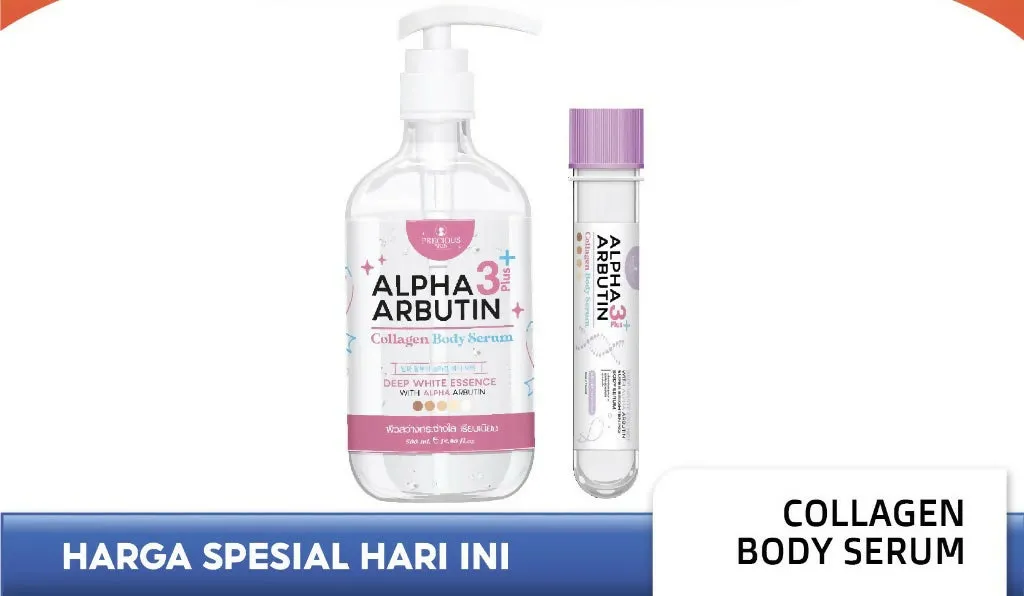 Precious Skin Thailand Alpha Arbutin 3Plus 10x Whitening Booster Collagen Body Serum 500ml