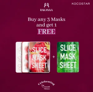 Slice Mask Cherry Blossom   Strawberry  Rose & Get Cucumber Slice Mask Free