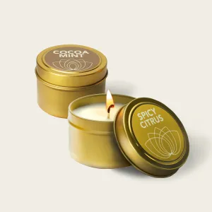 Spicy Citrus   Cocoa Mint Massage Candle 4 oz Duo