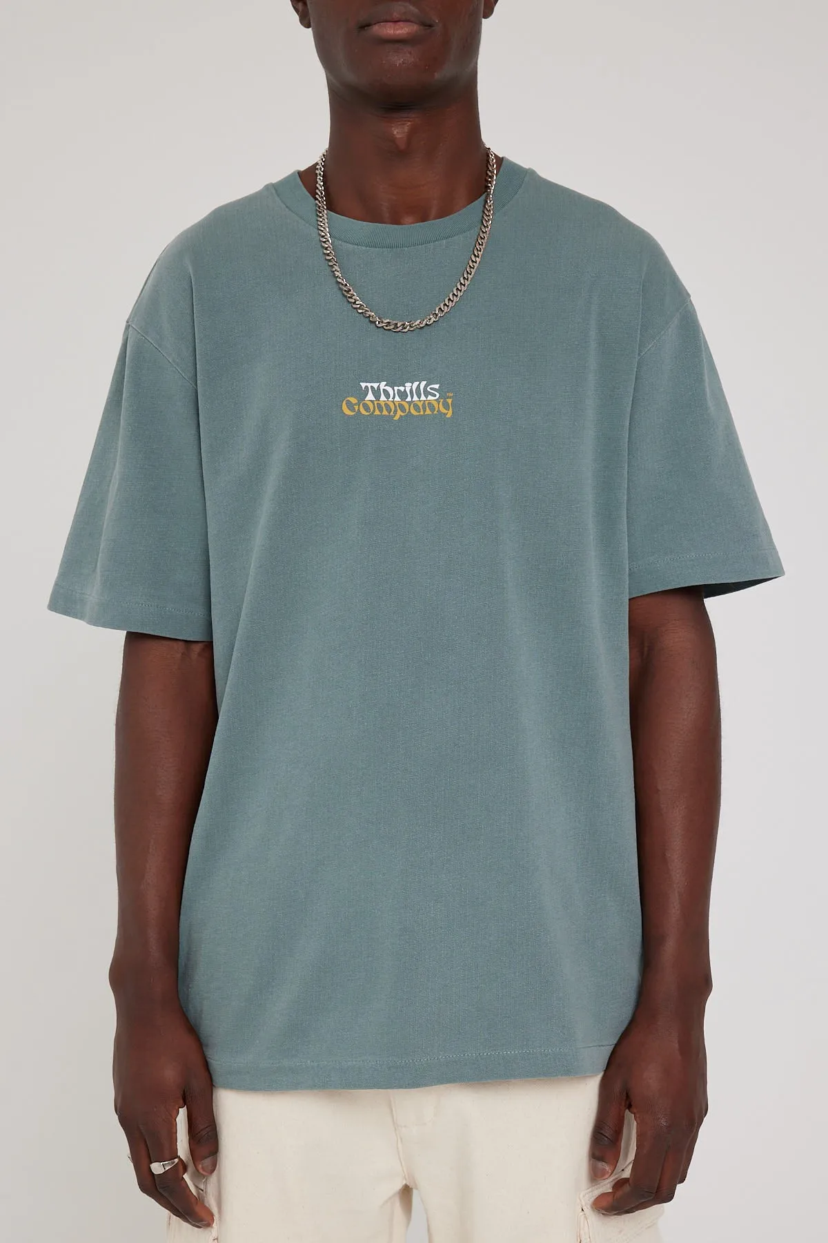 Thrills Better Future Oversized Fit Tee Scrubs Green