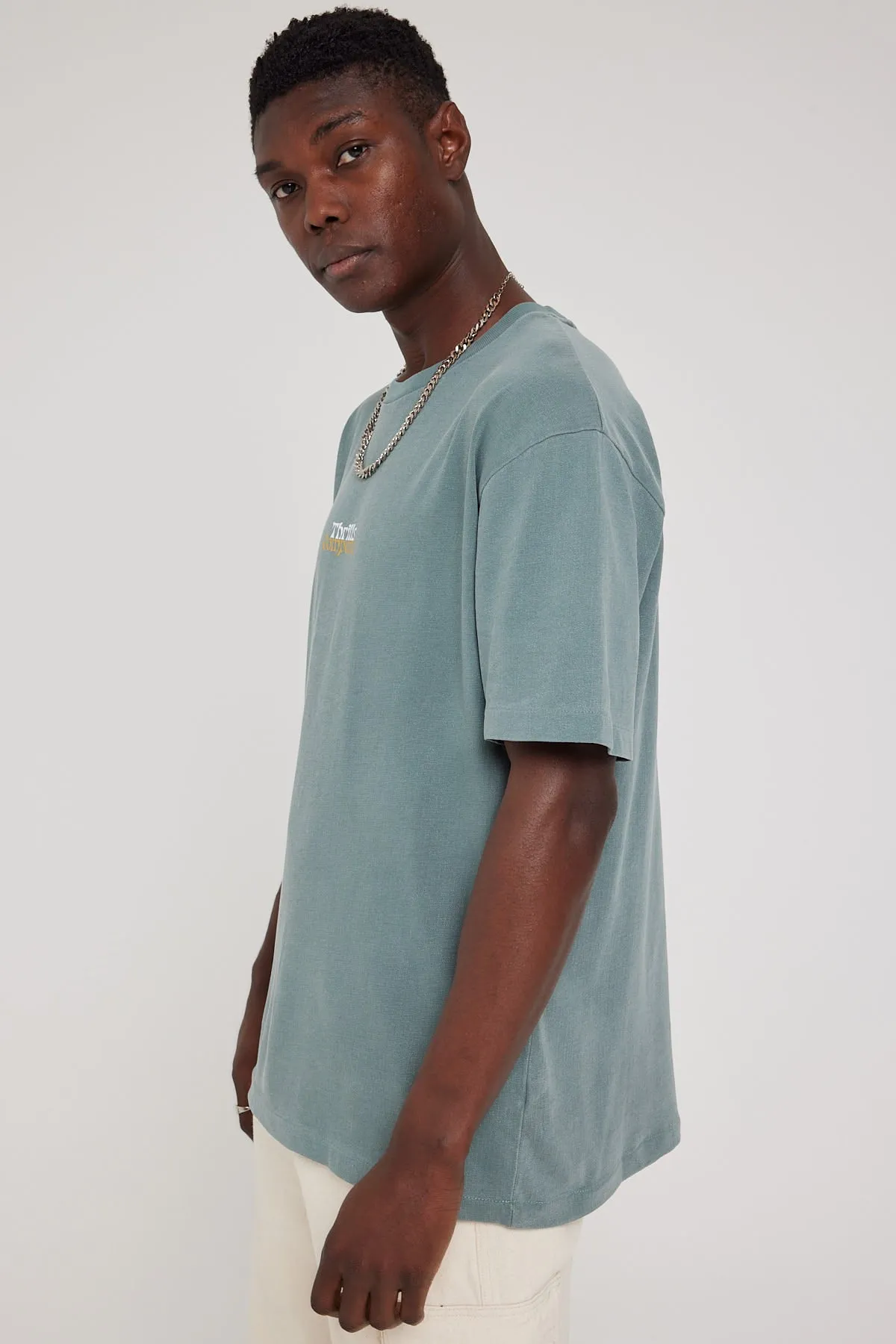 Thrills Better Future Oversized Fit Tee Scrubs Green