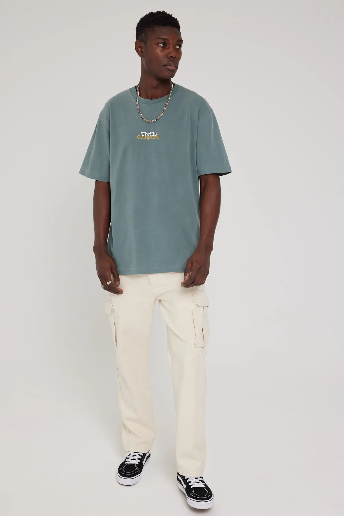 Thrills Better Future Oversized Fit Tee Scrubs Green