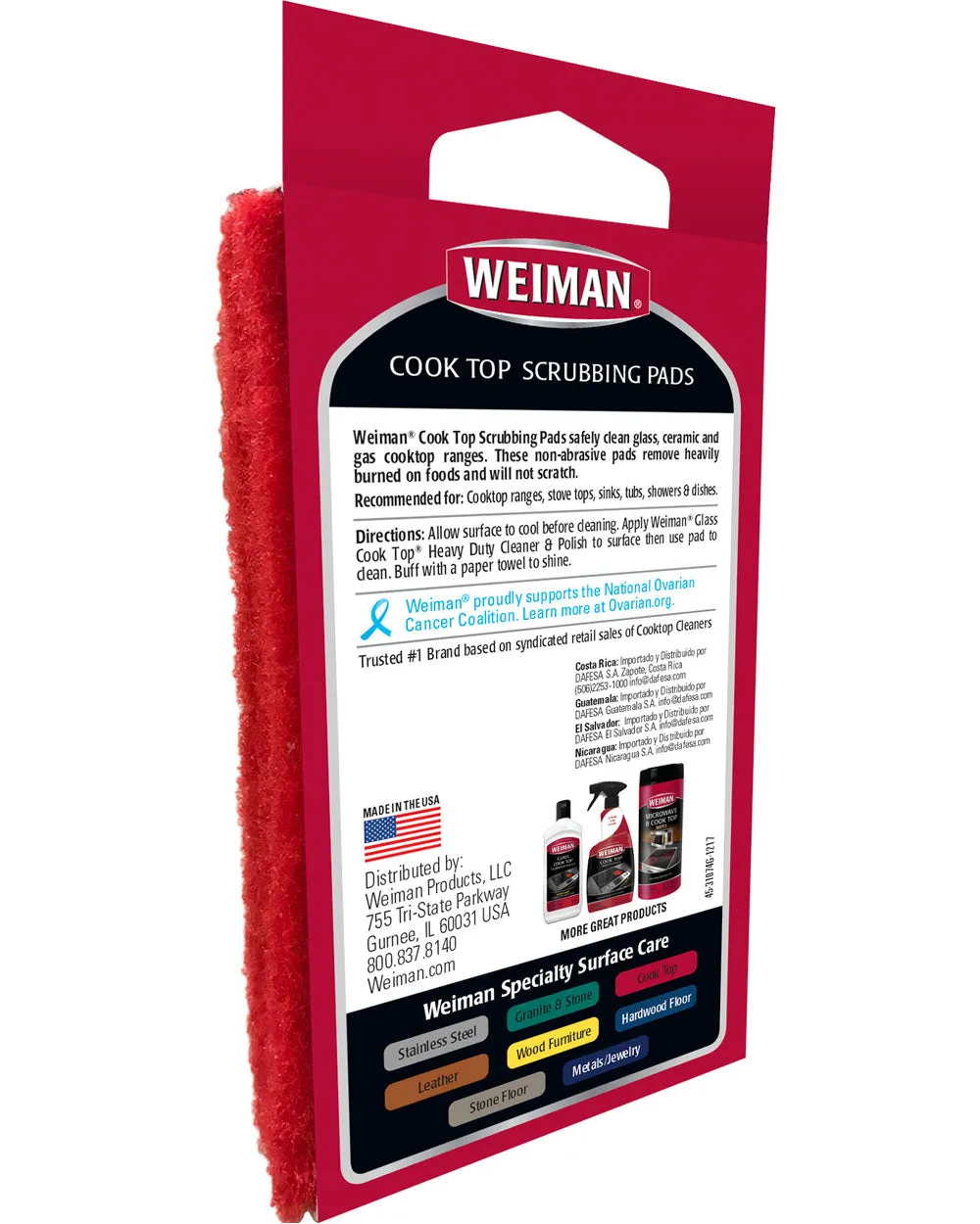 Weiman 3 Count CookTop Scrub Pads