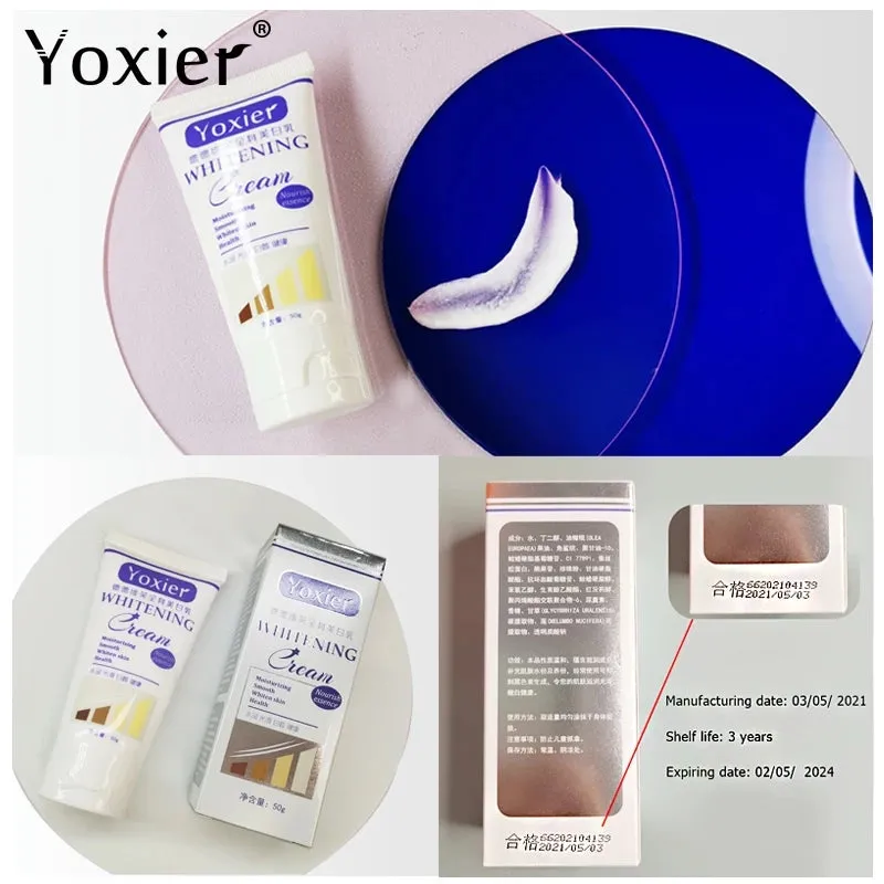 Yoxier creme de clareamento, hidratante, para reparo, para melhorar os tornozelos, axila, cotovelo, joelho, corpo fosco, cuidados com a pele 50g
