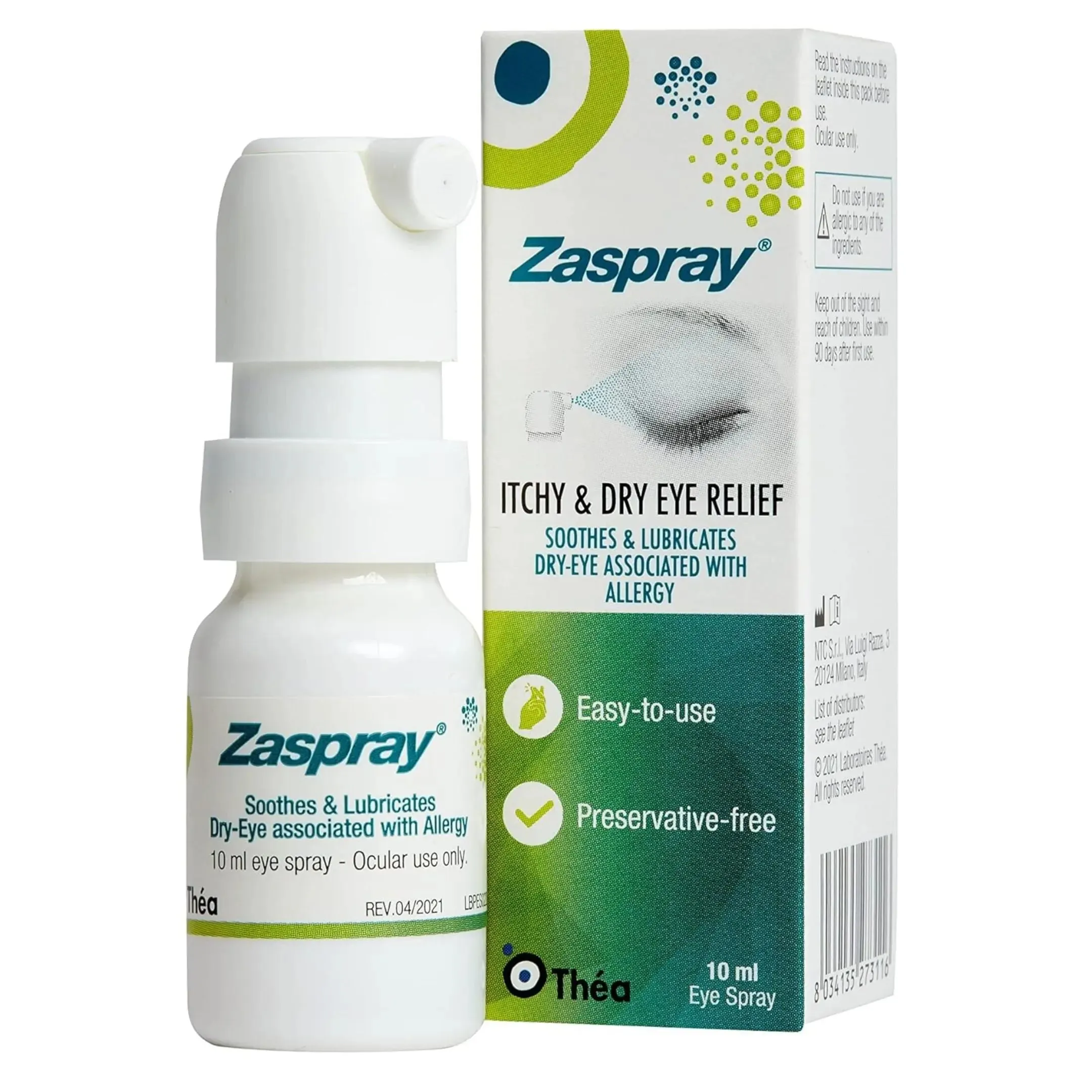 Zaspray Itchy & Dry Red Eyes Relief-10ml