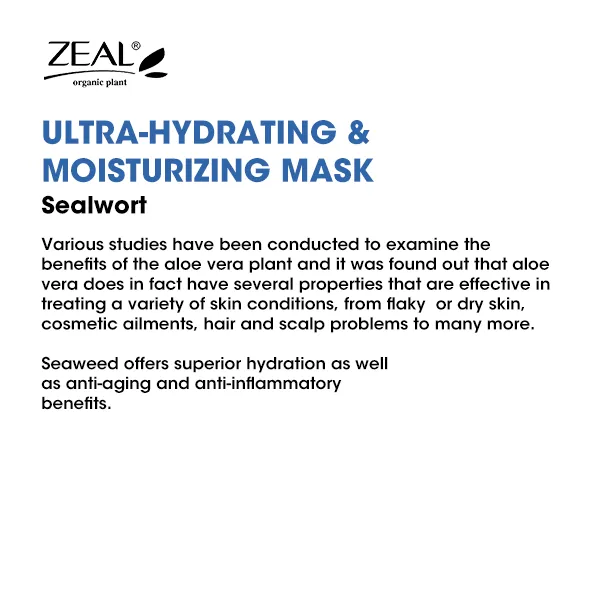 ZEAL Premium Face Mask Skin Care Hydrating & Moisturizing Mask 25ml